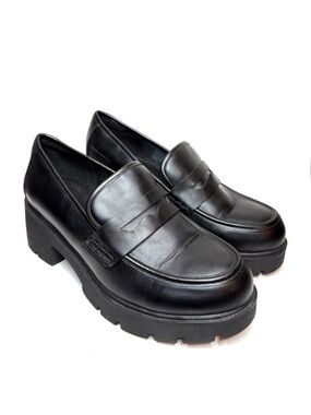 Torrid Black Vegan Leather Chunky Loafers | 10WW